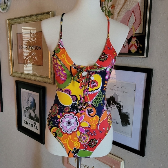 Zara Blogger's Favorite‎ One Piece Multi-color One Piece Swimsuit - Picture 3 of 6